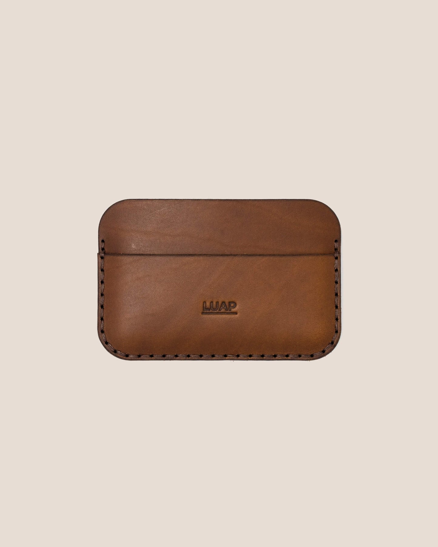 Porte Carte Cuir Marron LUAP