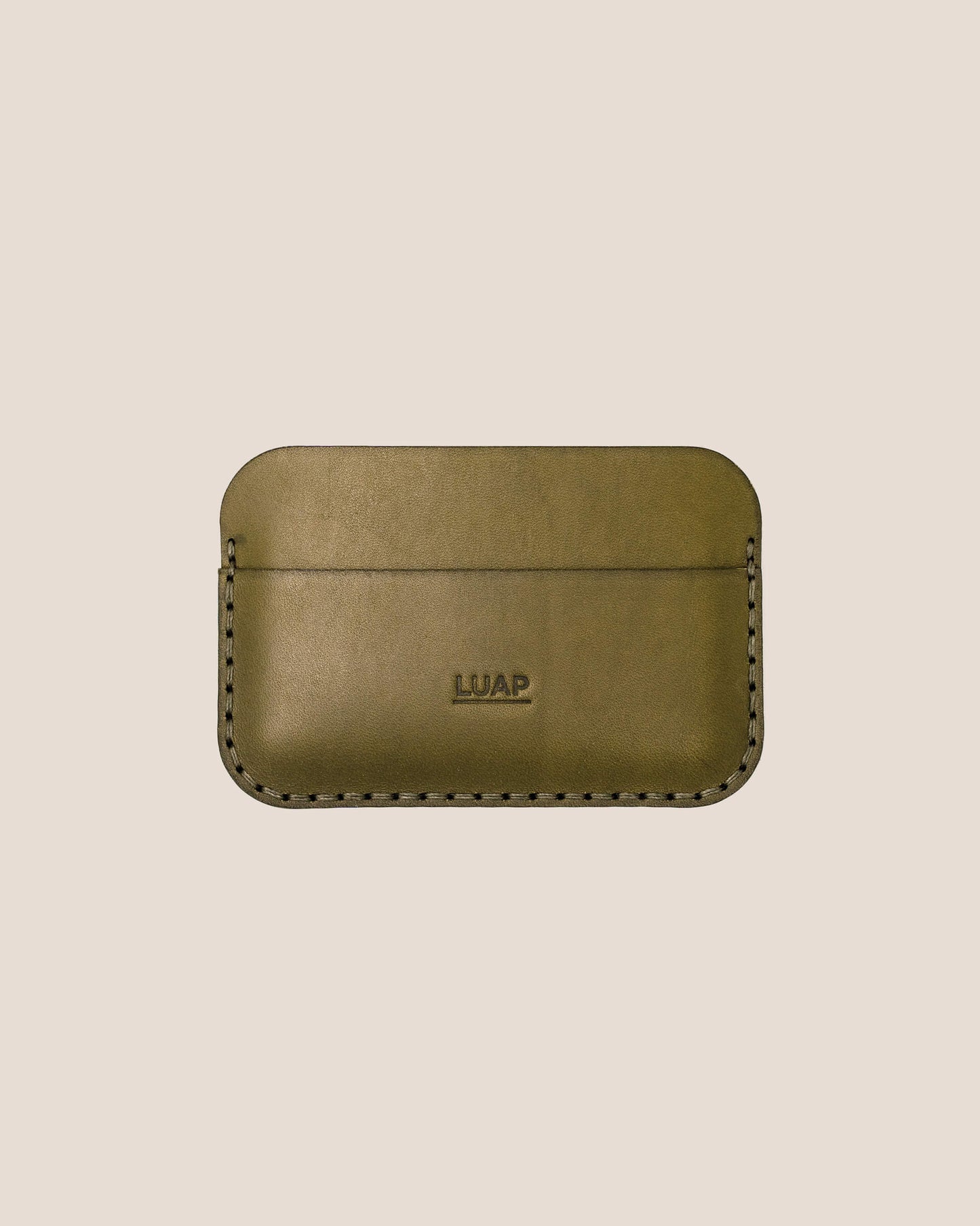 Porte Carte Cuir Vert LUAP
