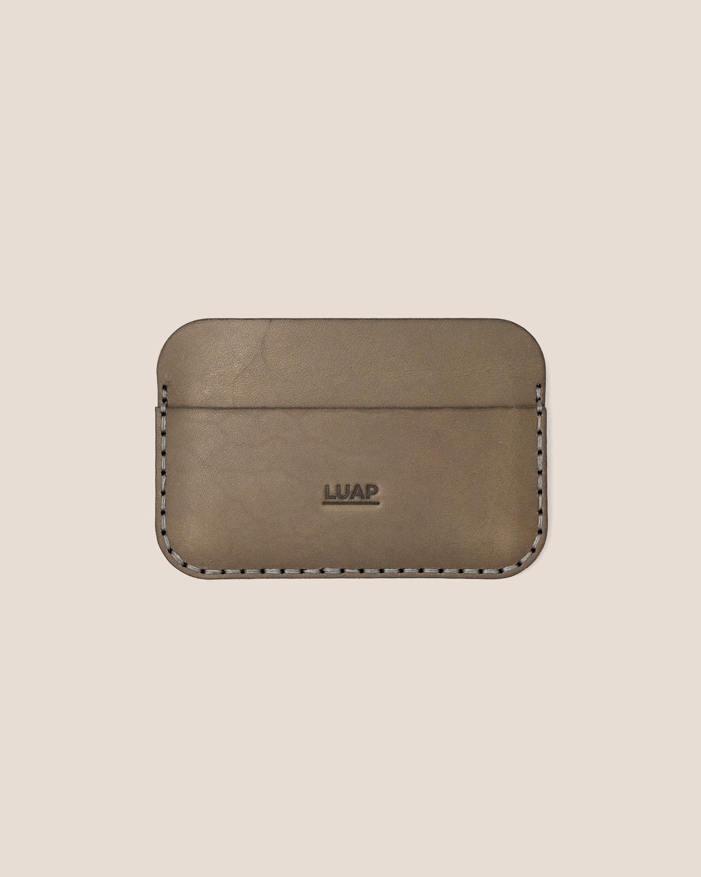 Porte Carte Cuir Gris LUAP