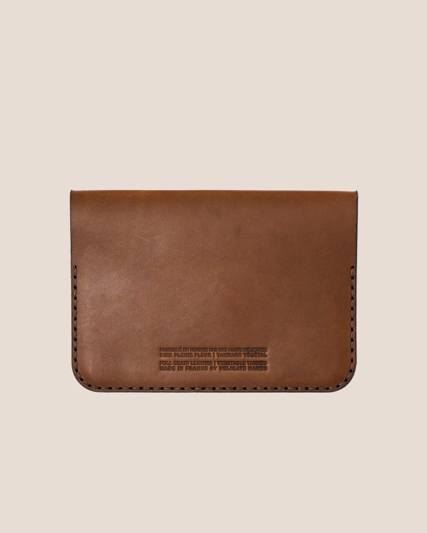 Porte Passeport Cuir Cousu Main LUAP