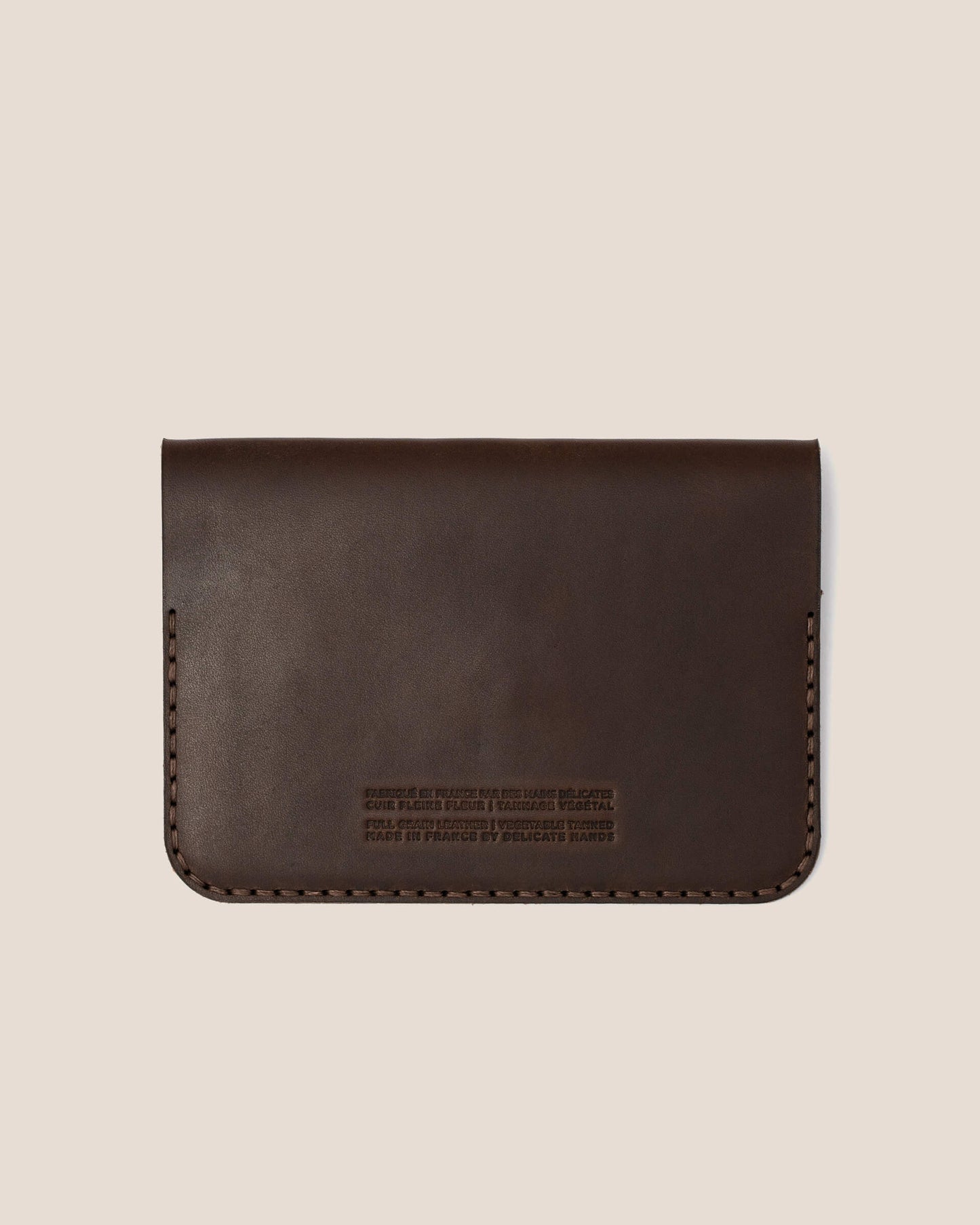 Porte Passeport Cuir Cousu Main LUAP