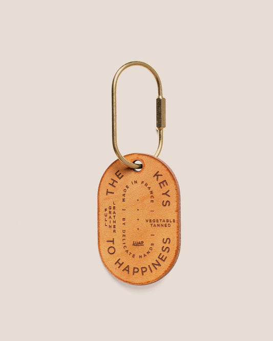 The Keys to Happiness keyring Vegetable Tanned Leather LUAP